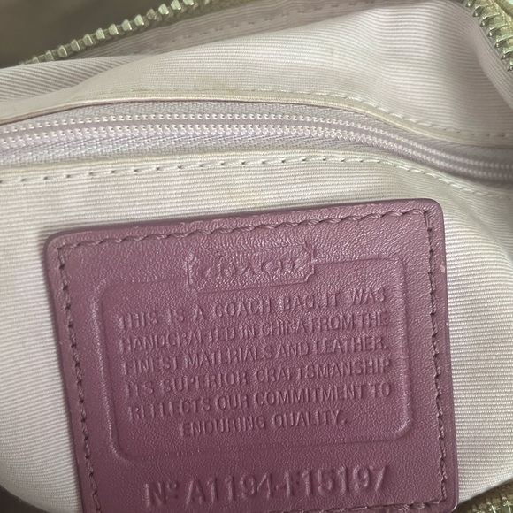 Tan & Purple Coach Hobo Bag - Picture 2 of 8
